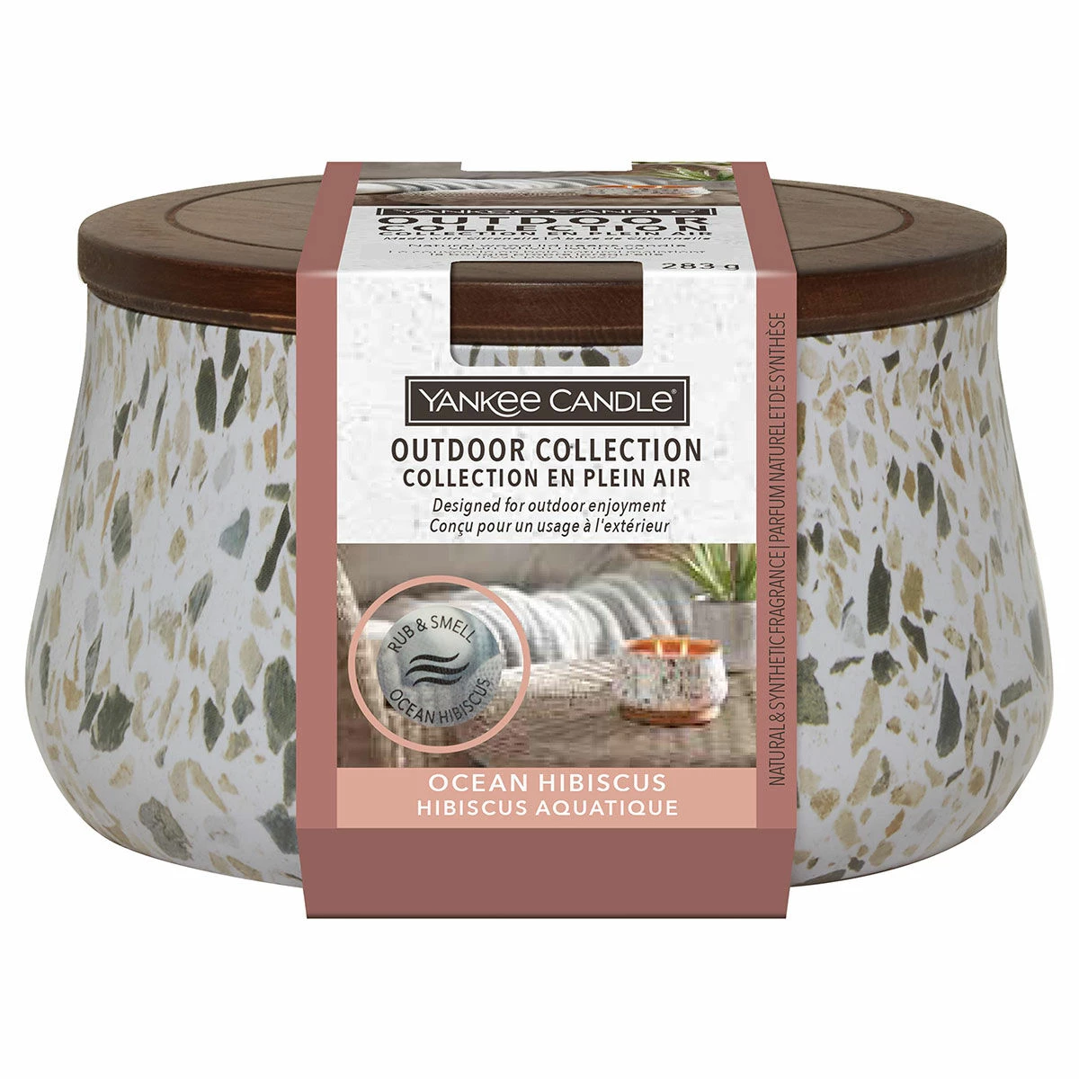 Yankee Candle Ocean Hibiscus Medium Outdoor Candle 3 Yankee Candle Ocean Hibiscus Medium Outdoor Candle
