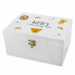 Personalised ‘Zoo’ White Wooden Keepsake Box -Campus Gifts Sales 223700000000 1