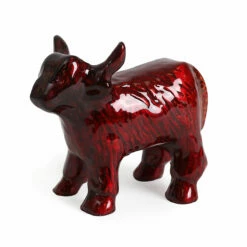 Tilnar Art Aluminark Brushed Red Large Highland Cow