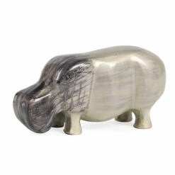 Tilnar Art Aluminark Brushed Silver Large Hippo -Campus Gifts Sales 36188 bg tilnar art aluminark brushed silver large hippo 2