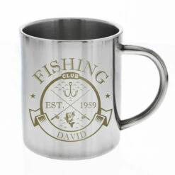 Personalised Fishing Club Stainless Steel Mug -Campus Gifts Sales 4004163 pmc personalised fishing club stainless steel mug 2
