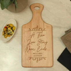 Personalised ‘True Love Story’ Wooden Paddle Board -Campus Gifts Sales 4004456 2