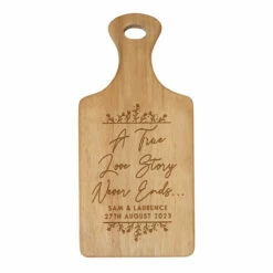 Personalised ‘True Love Story’ Wooden Paddle Board -Campus Gifts Sales 4004456 3
