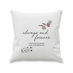 Personalised Always And Forever Cushion -Campus Gifts Sales 4004592 pmc personalised always and forever cushion 2
