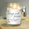 Personalised ‘Always & Forever’ Large Scented Jar Candle -Campus Gifts Sales 4004740