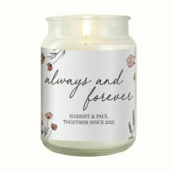 Personalised ‘Always & Forever’ Large Scented Jar Candle -Campus Gifts Sales 4004740 3