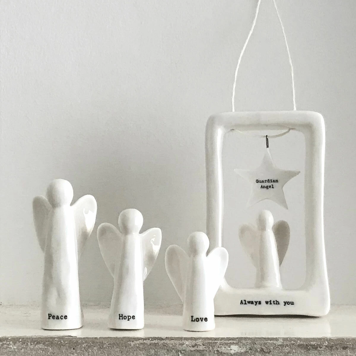 East Of India Christmas Set Of 3 Porcelain Angels 8 East Of India Christmas Set Of 3 Porcelain Angels - Image 6