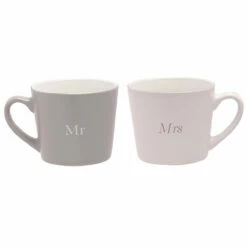 Widdop & Co Amore ‘Mr & Mrs’ Boxed Set Of 2 Mugs