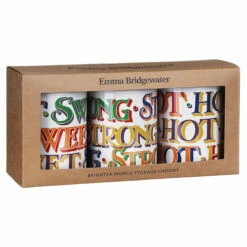 Emma Bridgewater Brighter World Set Of Three Round Caddies -Campus Gifts Sales bri2900 emma bridgewater brighter world set of three round caddies 3