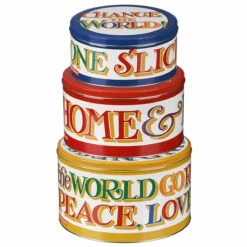 Emma Bridgewater Brighter World Set Of Three Round Cake Tins