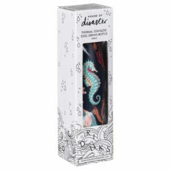 House Of Disaster Coral 500ml Thermal Water Bottle -Campus Gifts Sales corfla house of disaster coral 500ml thermal water bottle box