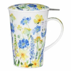 Dunoon Cottage Border Blue Shetland Tea Infuser Set