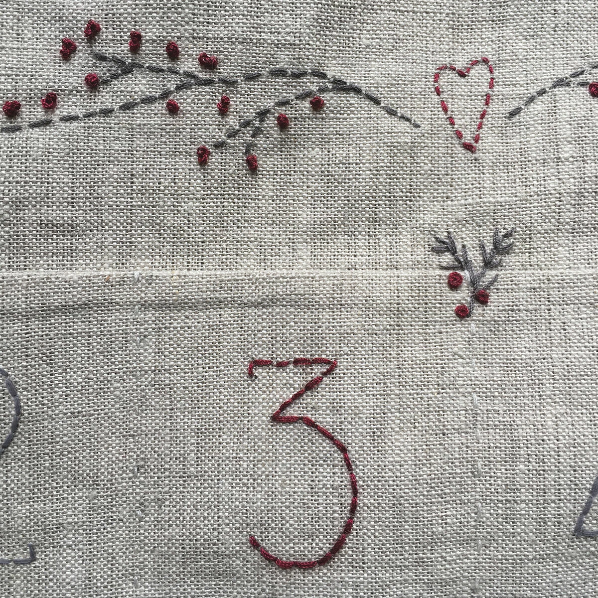 East Of India Hand Embroidered Advent Calendar 5 East Of India Hand Embroidered Advent Calendar - Image 3