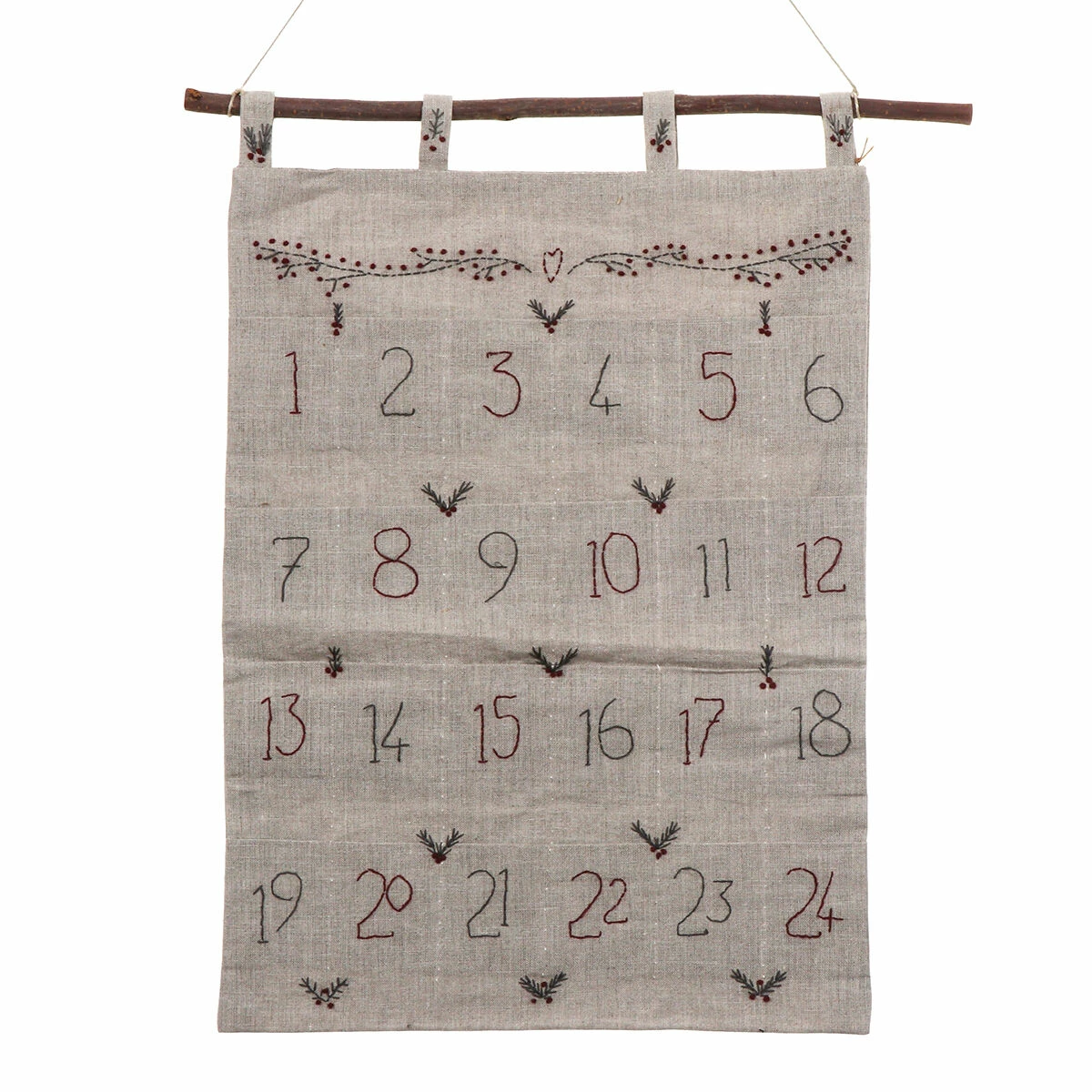 East Of India Hand Embroidered Advent Calendar 4 East Of India Hand Embroidered Advent Calendar - Image 2