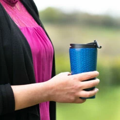 Eco Chic Blue Bees Stainless Steel Travel Coffee Cup 12 Eco Chic Blue Bees Stainless Steel Travel Coffee Cup -Campus Gifts Sales eco chic blue stainlesssteel travel cup 2