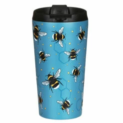 Eco Chic Blue Bees Stainless Steel Travel Coffee Cup