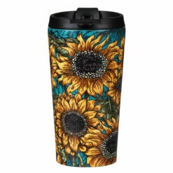 Eco Chic Sunflowers Stainless Steel Travel Coffee Cup