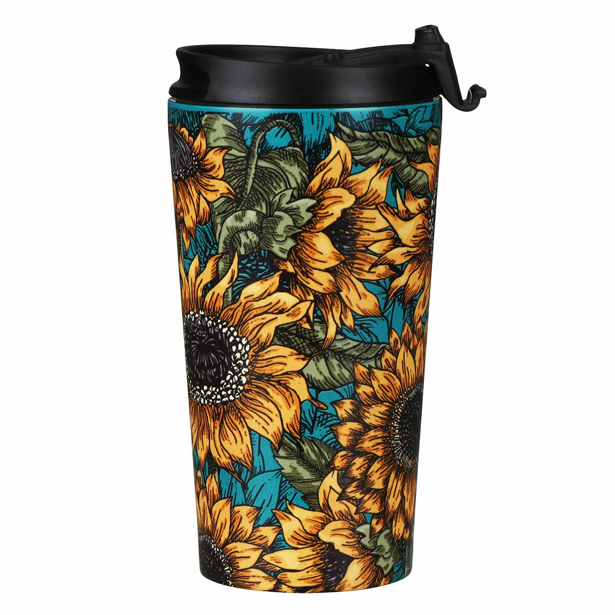 Eco Chic Sunflowers Stainless Steel Travel Coffee Cup 6 Eco Chic Sunflowers Stainless Steel Travel Coffee Cup - Image 4