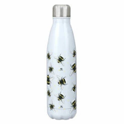 Eco Chic Grey Bees 500ml Thermal Drinks Bottle