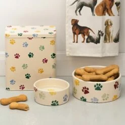 Emma Bridgewater Polka Paws Treat Tin -Campus Gifts Sales elite emma bridgewater pd3033 polka paws dog treat tin lifestyle