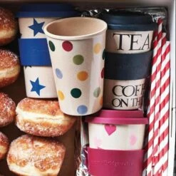 Emma Bridgewater Polka Dot Rice Husk Travel Cup -Campus Gifts Sales elite emma bridgewater sky6100 rice husk travel cups lifestyle 1