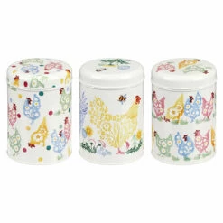 Emma Bridgewater Spring Chicken Set Of Three Round Caddies -Campus Gifts Sales elite pdc2900 emma bridgewater spring chicken set of three round caddies 3