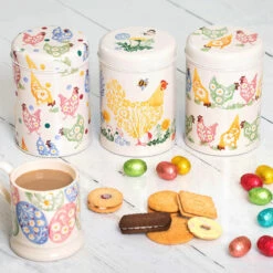 Emma Bridgewater Spring Chicken Set Of Three Round Caddies -Campus Gifts Sales elite pdc2900 emma bridgewater spring chicken set of three round caddies lifestyle 1