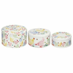 Emma Bridgewater Spring Chicken Set Of Three Round Cake Tins -Campus Gifts Sales elite pdc3146 emma bridgewater spring chicken set of three cake tins 3