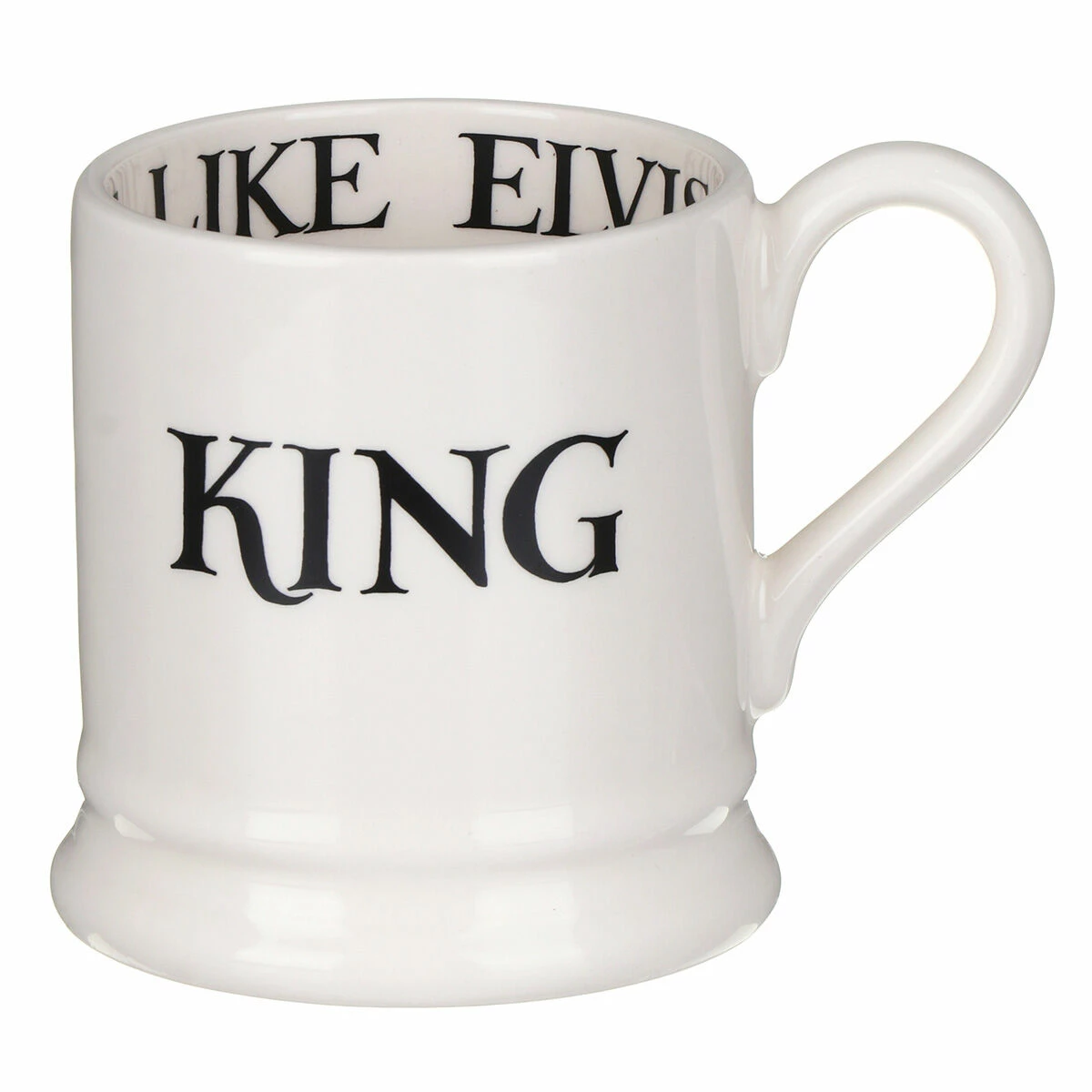 Emma Bridgewater Black Toast King Of Cool & Queen Of Rock Set Of Two Half Pint Mugs 4 Emma Bridgewater Black Toast King Of Cool & Queen Of Rock Set Of Two Half Pint Mugs - Image 2