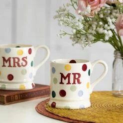 Emma Bridgewater Polka Dot Mr & Mrs Set Of 2 Half Pint Boxed Mugs -Campus Gifts Sales emma bridgewater 1pmm010013 polka dot mr and mrs set of 2 half pint mugs lifestyles 2