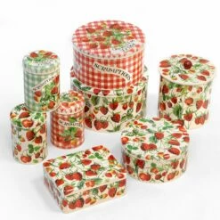 Emma Bridgewater Fruits Strawberries Set Of Three Round Cake Tins -Campus Gifts Sales emma bridgewater strawberry tins group 1