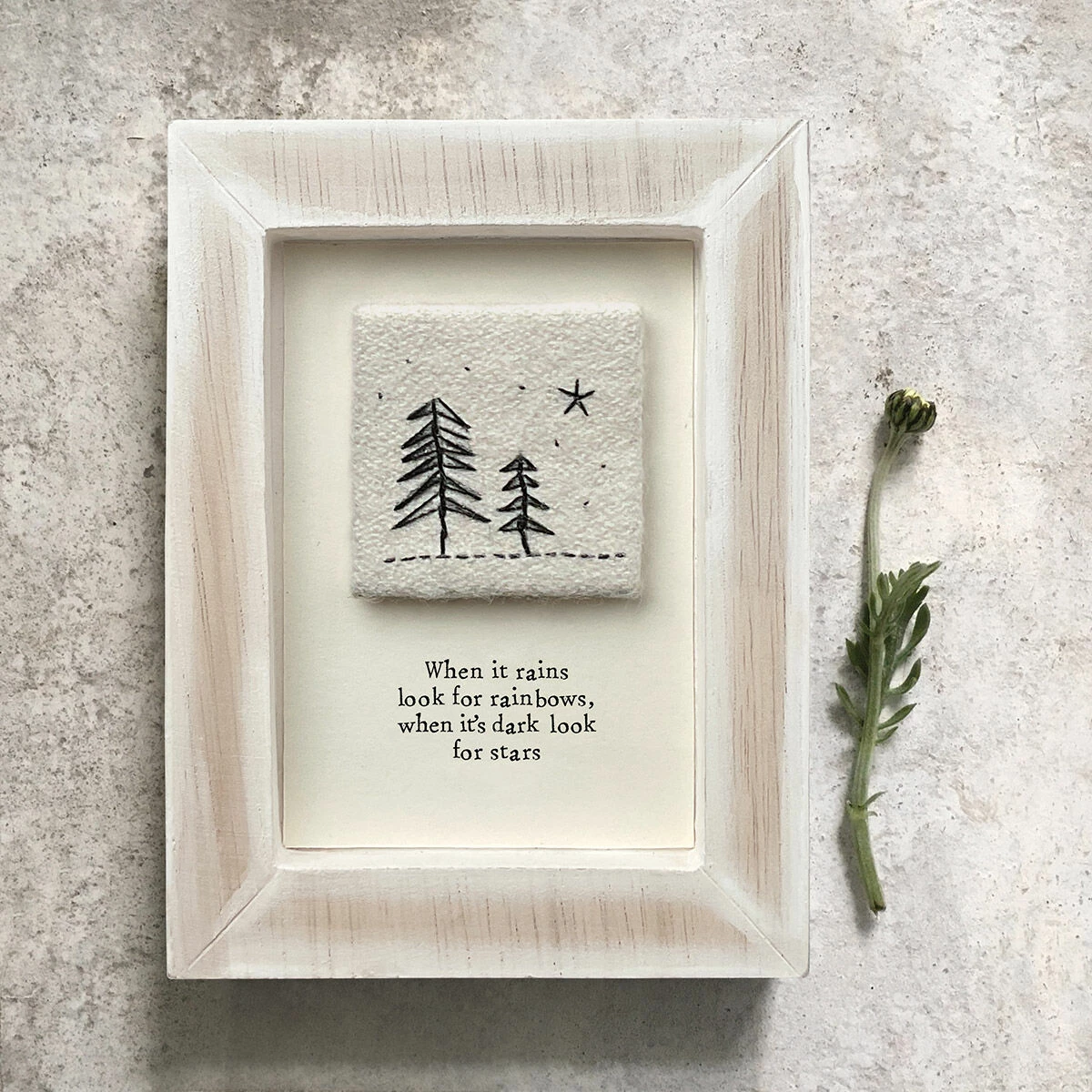 East Of India ‘When It Rains’ Wooden Sign 5 East Of India ‘When It Rains’ Wooden Sign - Image 3