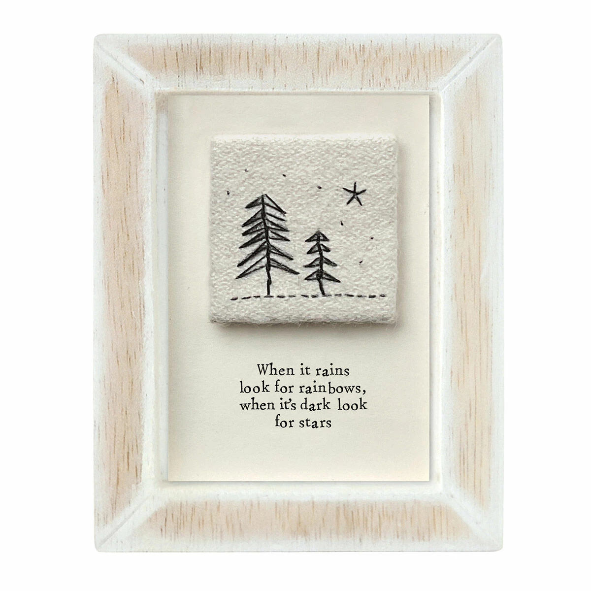 East Of India ‘When It Rains’ Wooden Sign 4 East Of India ‘When It Rains’ Wooden Sign - Image 2