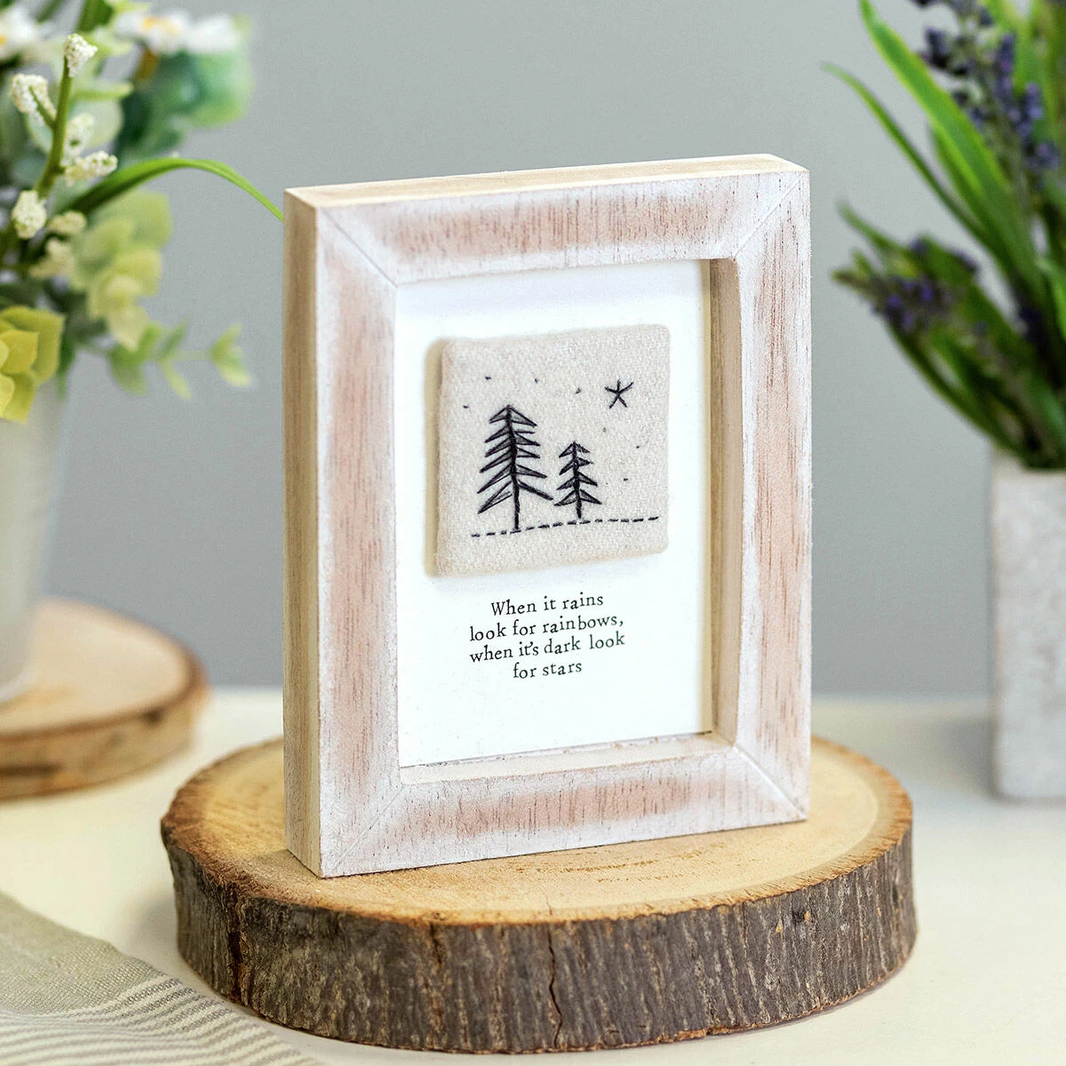 East Of India ‘When It Rains’ Wooden Sign 3 East Of India ‘When It Rains’ Wooden Sign