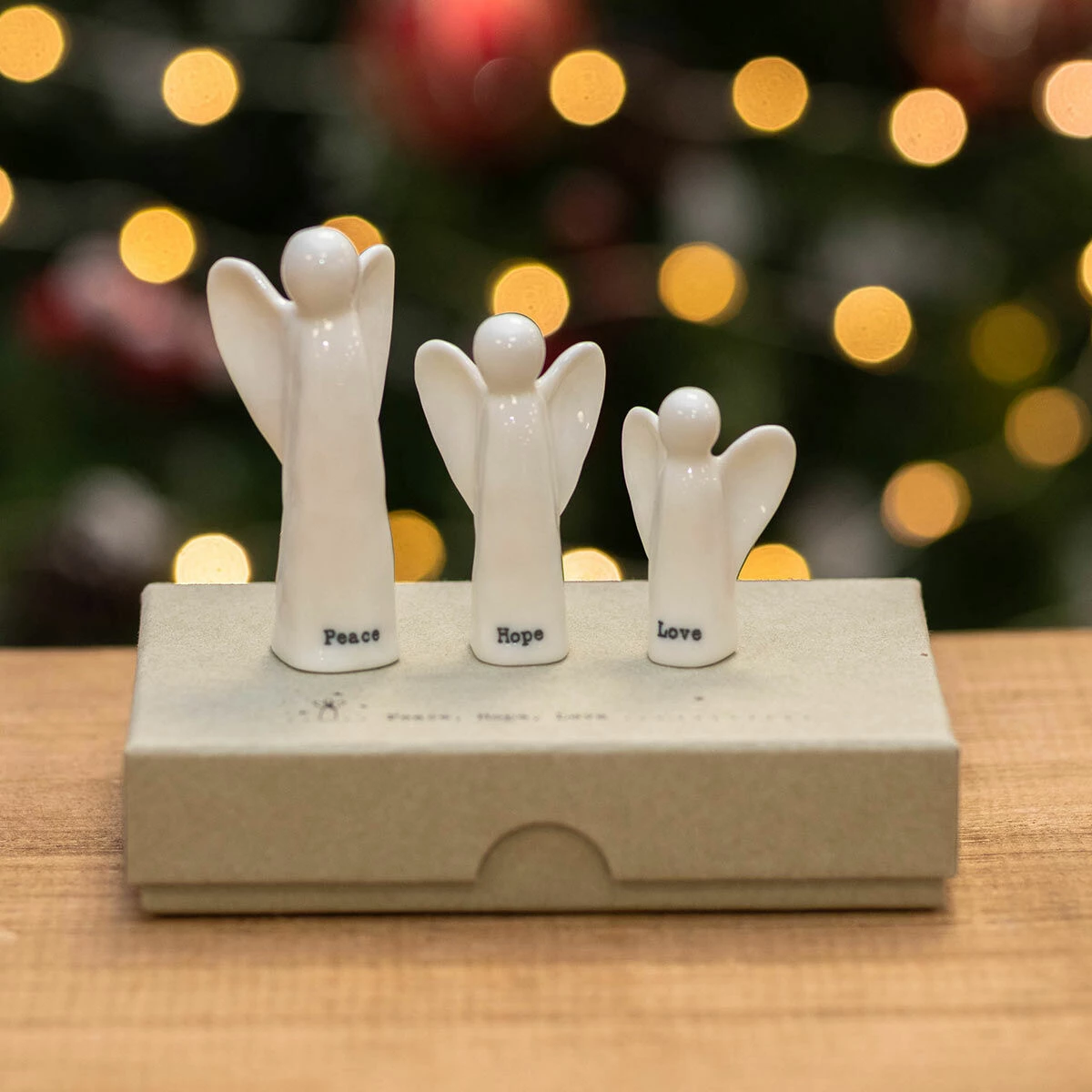 East Of India Christmas Set Of 3 Porcelain Angels 4 East Of India Christmas Set Of 3 Porcelain Angels - Image 2