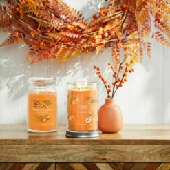 Yankee Candle Farm Fresh Peach Signature Large Tumbler Candle -Campus Gifts Sales farm fresh peach signature collection lifestyle 2