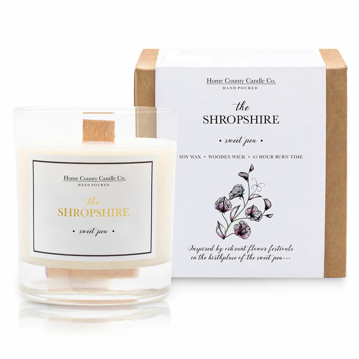 Home County Candle Co. The Shropshire - Sweet Pea Soy Candle 3 Home County Candle Co. The Shropshire - Sweet Pea Soy Candle