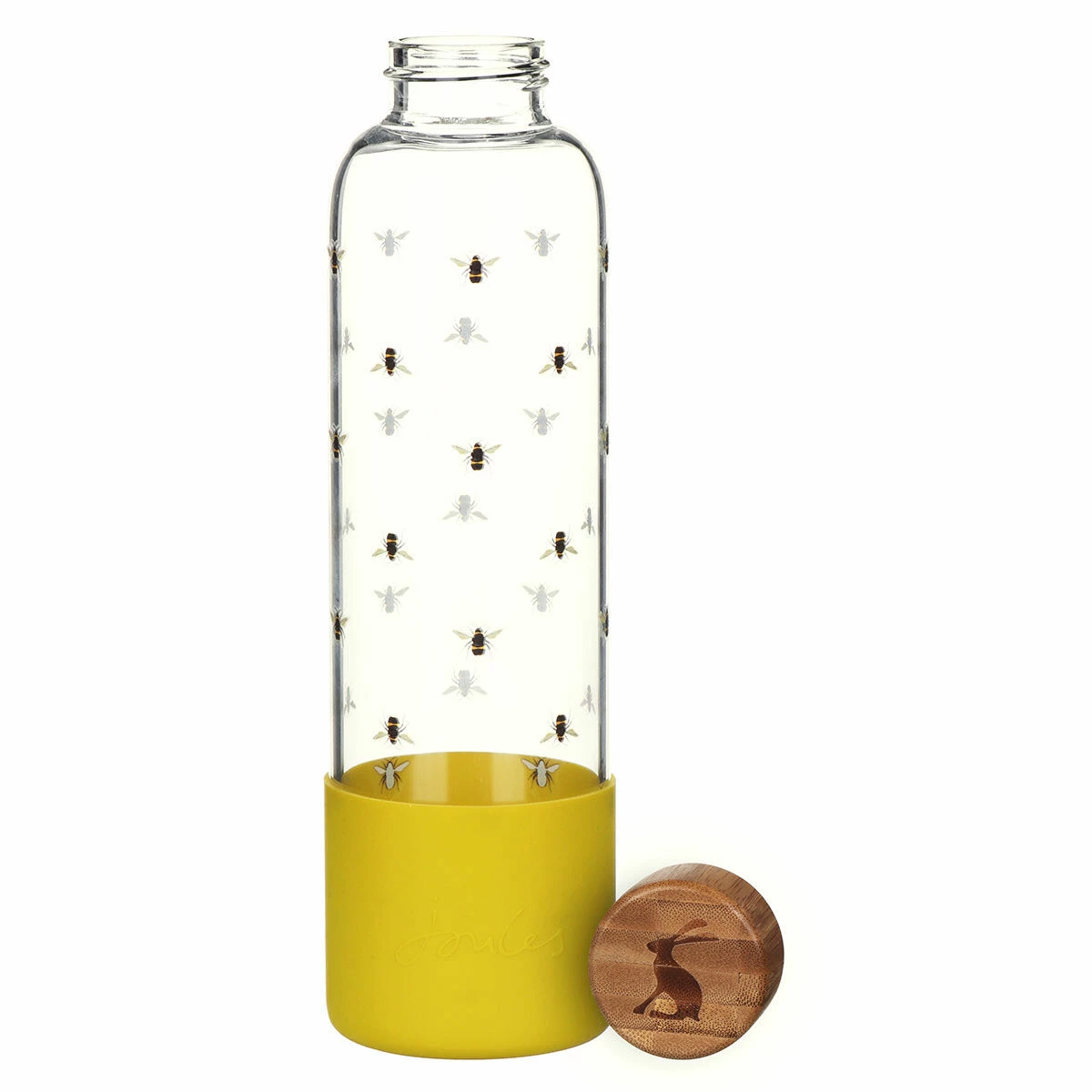 Joules Bees Glass Water Bottle 4 Joules Bees Glass Water Bottle - Image 2