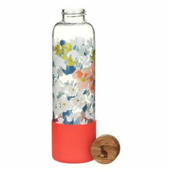 Joules Floral Print Glass Water Bottle 7 Joules Floral Print Glass Water Bottle -Campus Gifts Sales joules jls2103 j floral print glass water bottle 02