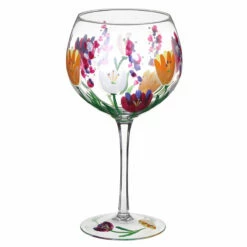 Lynsey Johnstone Hand Painted Honeysuckle Gin Glass -Campus Gifts Sales lesser pavey lp48096 lynsey johnstone hand painted honeysuckle gin glass 2