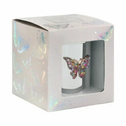 Desire Silver Butterfly Pomegranate Noir Soy Wax Candle -Campus Gifts Sales lesser pavey lp49695 silver butterfly pomegranate noir candle 5