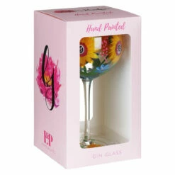 Lynsey Johnstone Hand Painted Sunflowers & Blue Wildflowers Gin Glass -Campus Gifts Sales lesser pavey lp49746 lynsey johnstone sunflowers blue wildflowers gin glass 3