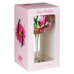 Lynsey Johnstone Hand Painted Pink Tulips Gin Glass -Campus Gifts Sales lesser pavey lp49748 lynsey johnstone pink tulips gin glass 3