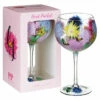 Lynsey Johnstone Hand Painted Alliums & Bees Gin Glass