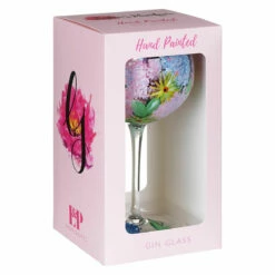 Lynsey Johnstone Hand Painted Alliums & Bees Gin Glass -Campus Gifts Sales lesser pavey lp49749 lynsey johnstone alliums bees gin glass 3