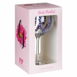 Lynsey Johnstone Hand Painted Bees & Lavender Gin Glass -Campus Gifts Sales lesser pavey lp49753 lynsey johnstone bees lavender gin glass 3