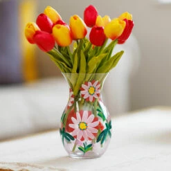 Lynsey Johnstone Hand Painted Daisies & Dragonflies Posy Vase -Campus Gifts Sales lesser pavey lp49755 lynsey johnstone daisies dragonflies posy vase lifestyle