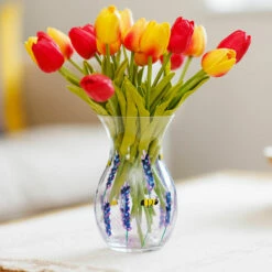 Lynsey Johnstone Hand Painted Bees & Lavender Posy Vase 10 Lynsey Johnstone Hand Painted Bees & Lavender Posy Vase -Campus Gifts Sales lesser pavey lp49761 lynsey johnstone bees lavender posy vase lifestyle 1