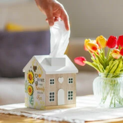 Bee Happy Tissue Box -Campus Gifts Sales lesser pavey lp49798 bee happy tissue box lifestyle 1