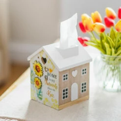 Bee Happy Tissue Box -Campus Gifts Sales lesser pavey lp49798 bee happy tissue box lifestyle 3